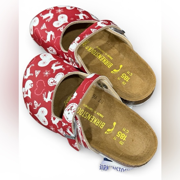 Birkenstock Maria Clogs Kids Reindeer Heart Red Sz C11 - Picture 2 of 4